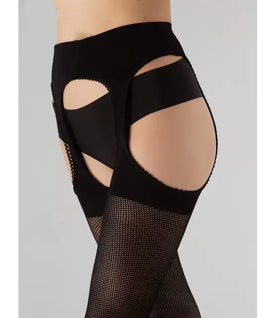 Giulia Love Net 40  Den net Open Kruis Jarretel Panty Giulia Love Net 40  Den net Open Kruis Jarretel Panty