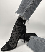 Animal Pattern Damessokje in zwart Animal Pattern Damessokje in zwart