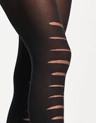 Pretty  Polly - fashion  panty met open gesneden effect in zwart Pretty  Polly - fashion  panty met open gesneden effect in zwart