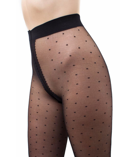 Amalia 20 denier panty met klassieke stippen Amalia 20 denier panty met klassieke stippen