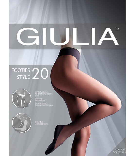 Giulia  Footies Style 20 denier panty Giulia  Footies Style 20 denier panty