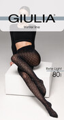 Rete Light80 zwarte panty  met een ruit patroon Rete Light80 zwarte panty  met een ruit patroon