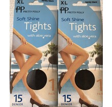 Pretty Polly  15 denier  soft shine panty  XL  Chiffon 2 paar voordeelverpakking