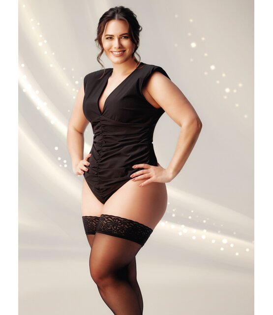 Giulia Positive 20 Den. Hold Ups met Kanten Boord in 3XL en 4XL
