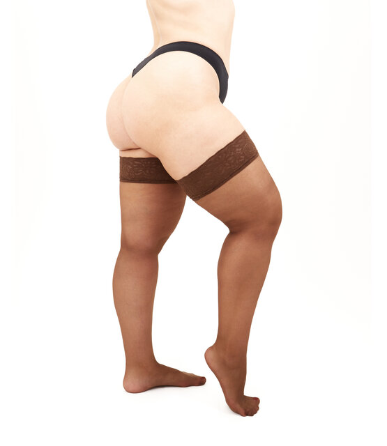Giulia Positive 20 Den. Hold Ups met Kanten Boord in 3XL en 4XL