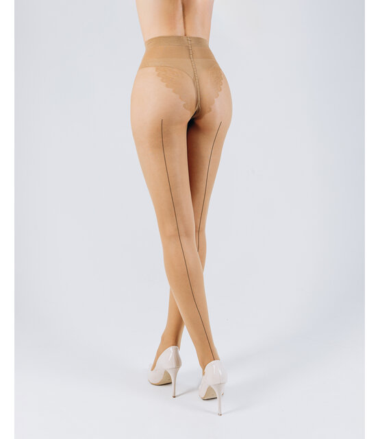 Giulia Chic Bikini 20 denier Glans Panty met naad