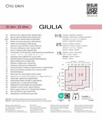 Giulia Chic Bikini 20 denier Glans Panty met naad