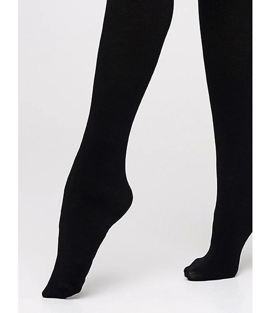 Giulia Lucky Cotton Panty – 200 Denier | Zwart