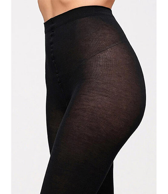 Giulia Lucky Cotton Panty – 200 Denier | Zwart