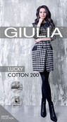 Giulia Lucky Cotton Panty – 200 Denier | Zwart - Copy