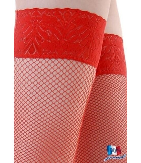 Clio Fishnet Stay Ups met Kanten Boord – Franse Elegantie