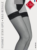 Clio Fishnet Stay Ups met Kanten Boord – Franse Elegantie