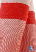 Clio Fishnet Stay Ups met Kanten Boord – Franse Elegantie