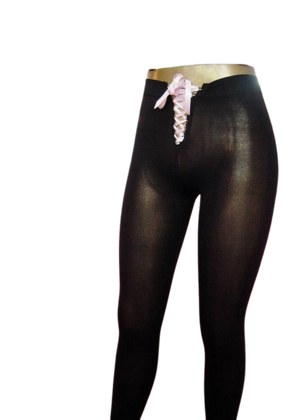 40 Den. Opaque Panty met rijgveter in tailleband