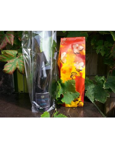 Luxe papieren of plastic geschenkzakje voor 1 fles