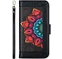 iPhone 13 Pro hoesje - Bookcase - Koord - Pasjeshouder - Portemonnee - Mandalapatroon - Kunstleer - Zwart kopen