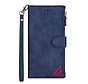 iPhone 13 Pro hoesje - Bookcase - Patroon - Pasjeshouder - Portemonnee - Kunstleer - Blauw kopen