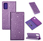 iPhone 13 Pro Max hoesje - Bookcase - Pasjeshouder - Portemonnee - Glitter - TPU - Paars kopen