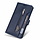 iPhone 13 Pro Max hoesje - Bookcase - Koord - Pasjeshouder - Portemonnee - Rits - Kunstleer - Blauw