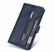 JVS Products iPhone 13 Pro Luxe Book Case Hoesje met Koord - Portemonnee - Pasjeshouder - Magnetische Sluiting - Apple iPhone 13 Pro - Blauw