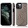 iPhone 13 Pro hoesje - Backcover - Pasjeshouder - Portemonnee - Bloemenprint - Kunstleer - Grijs