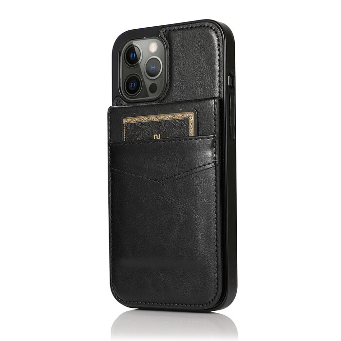 JVS Products Samsung Galaxy A52 hoesje - Backcover - Pasjeshouder - Portemonnee - Kunstleer - Zwart