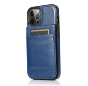 JVS Products iPhone XR hoesje - Backcover - Pasjeshouder - Portemonnee - Kunstleer - Donkerblauw