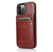 JVS Products iPhone XR hoesje - Backcover - Pasjeshouder - Portemonnee - Kunstleer - Bruin