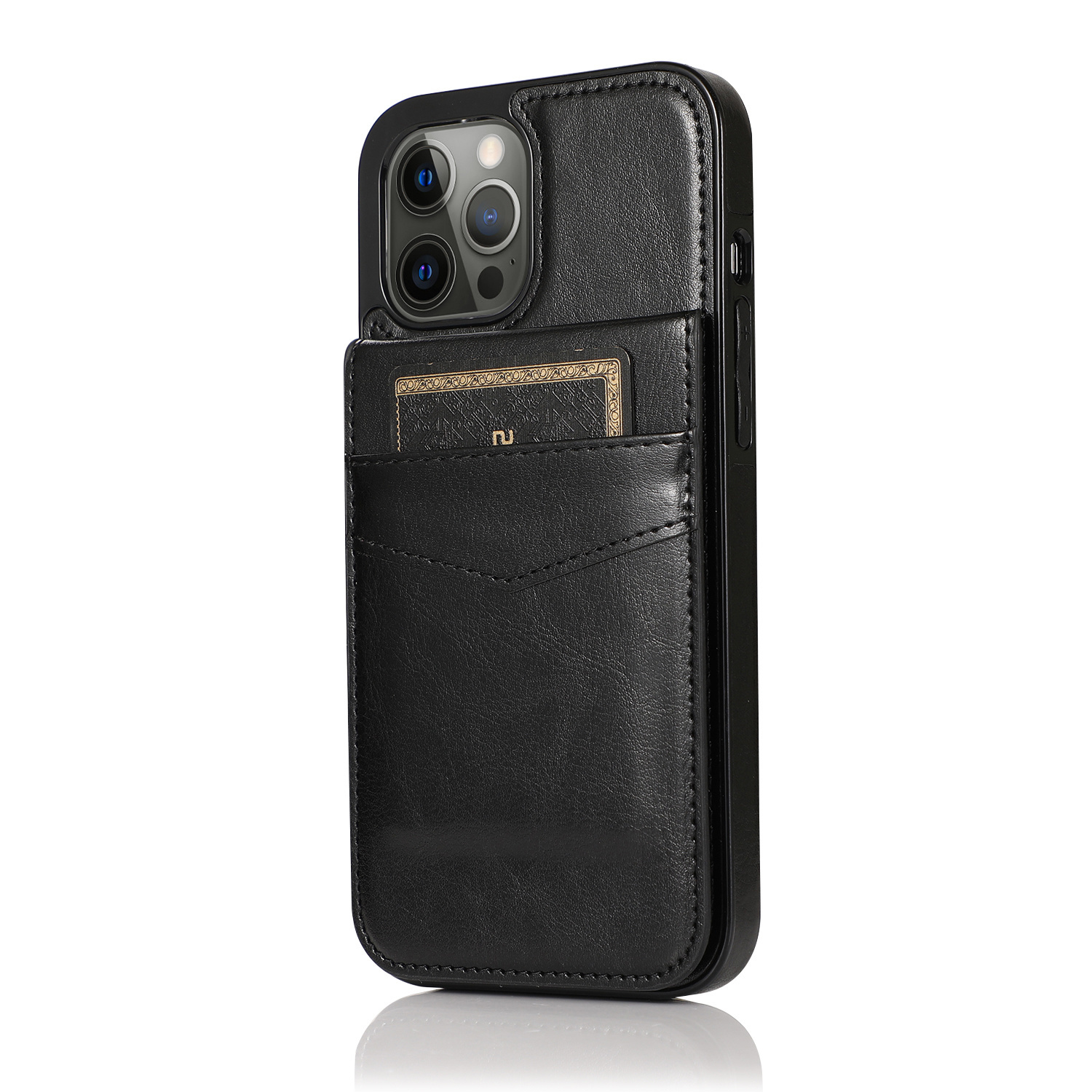 Samsung Galaxy A51 Back Cover Hoesje - Pasjeshouder - Kunstleer - Portemonnee - Flipcover - Samsung Galaxy A51 - Zwart