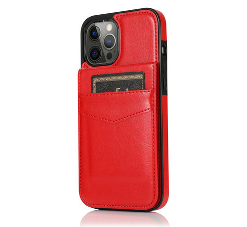 JVS Products Samsung Galaxy A51 hoesje - Backcover - Pasjeshouder - Portemonnee - Kunstleer - Rood kopen