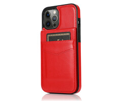 JVS Products iPhone 7 hoesje - Backcover - Pasjeshouder - Portemonnee - Kunstleer - Rood