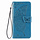 iPhone 13 Pro hoesje - Bookcase - Pasjeshouder - Portemonnee - Vlinderpatroon - Kunstleer - Blauw