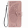 iPhone 13 hoesje - Bookcase - Pasjeshouder - Portemonnee - Vlinderpatroon - Kunstleer - Rose Goud