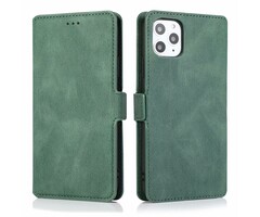 JVS Products iPhone 13 hoesje - Bookcase - Pasjeshouder - Portemonnee - Kunstleer - Groen