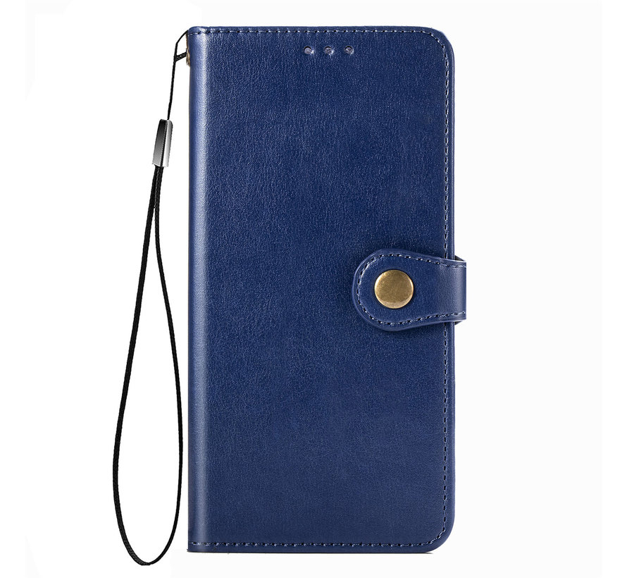 iPhone 13 Pro hoesje - Bookcase - Pasjeshouder - Portemonnee - Kunstleer - Blauw kopen