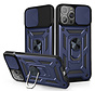 iPhone 13 hoesje - Backcover - Rugged Armor - Camerabescherming - Extra valbescherming - TPU - Blauw kopen