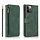 iPhone 13 Pro hoesje - Bookcase - Pasjeshouder - Portemonnee - Rits - Kunstleer - Groen