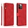 iPhone 13 hoesje - Bookcase - Pasjeshouder - Portemonnee - Rits - Kunstleer - Rood