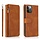 iPhone 13 hoesje - Bookcase - Pasjeshouder - Portemonnee - Rits - Kunstleer - Bruin