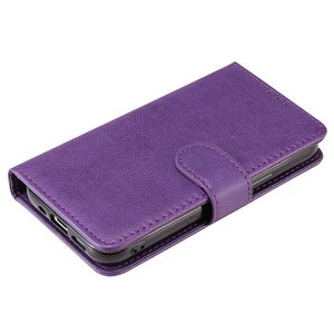iPhone 13 Pro Max hoesje - Bookcase - Pasjeshouder - Portemonnee - Koord - Kunstleer - Paars afbeelding