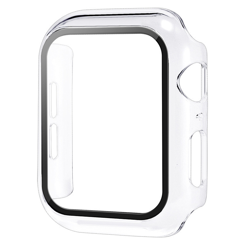 Hoesje geschikt voor Apple Watch 40MM - Hardcase - Screenprotector - Kunststof - Transparant afbeelding