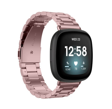 JVS Products Apple Watch 38/40MM Luxe Metalen Horloge Bandje - Metaal - Vouw Sluiting - Schakel Polsband - Geschikt voor Apple Watch 1 / 2 / 3 / 4 / 5 / 6 / SE - Roze