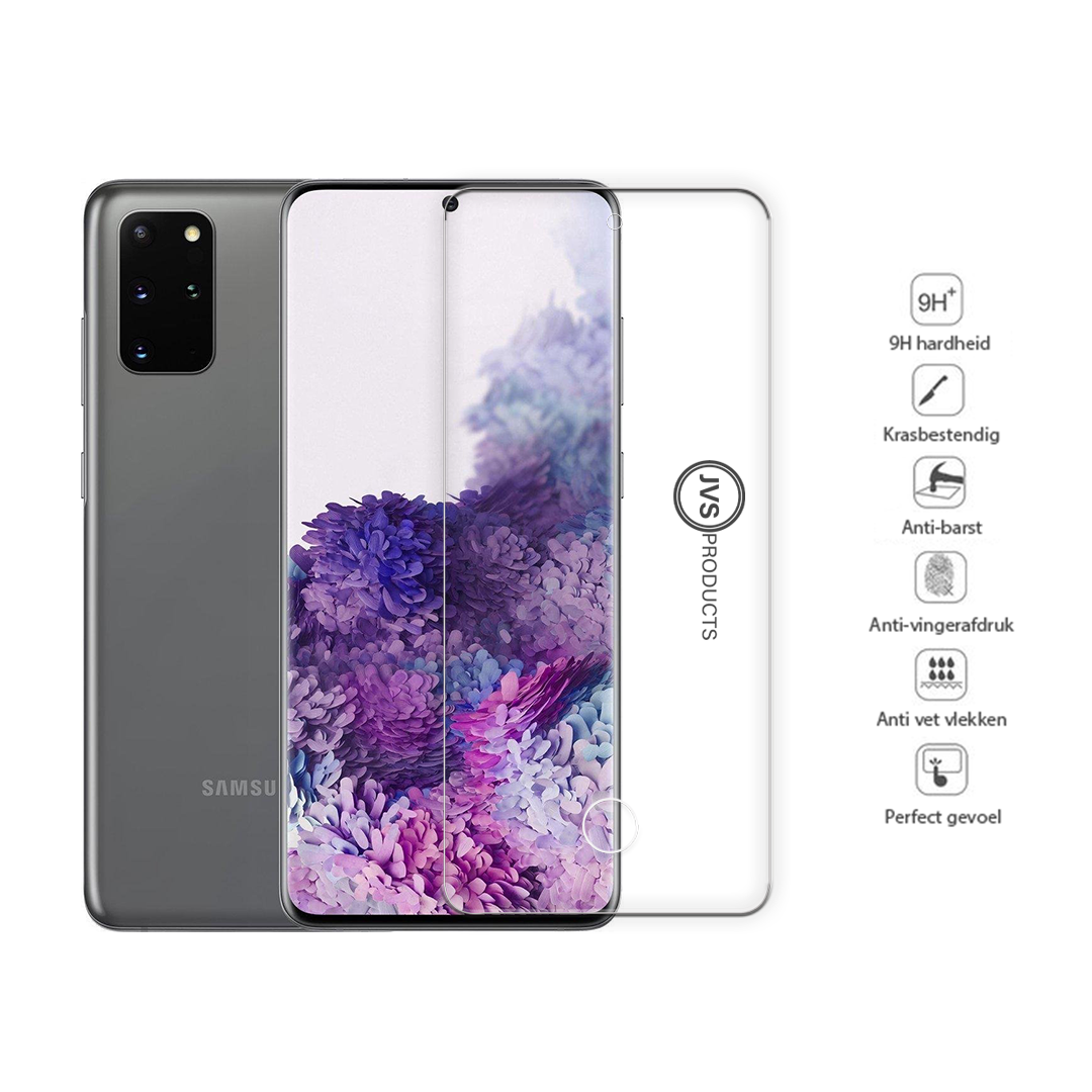 JVS Products Screenprotector geschikt voor Samsung Galaxy S20 Plus - Premium - Volledig bedekt - Edge to edge - Tempered Glass - Beschermglas - Glas - Transparant