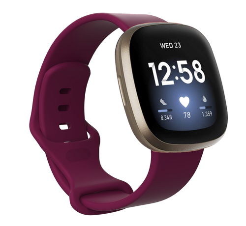 JVS Products Bandje geschikt voor Fitbit Sense - Polsband - Horlogebandje - Siliconen - Donkerpaars kopen