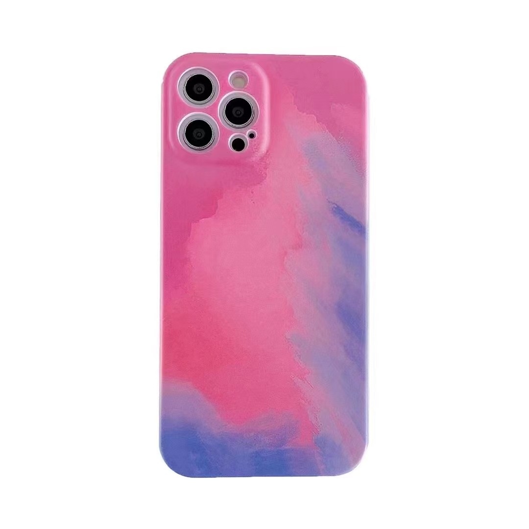 iPhone 13 Pro Back Cover Hoesje met Patroon - TPU - Siliconen - Backcover - Apple iPhone 13 Pro - Roze / Paars