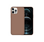 iPhone 13 Pro Max Case Hoesje Siliconen Back Cover - Apple iPhone 13 Pro Max - Bruin kopen