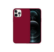 JVS Products iPhone 13 Pro Max Case Hoesje Siliconen Back Cover - Apple iPhone 13 Pro Max - Bordeaux Rood