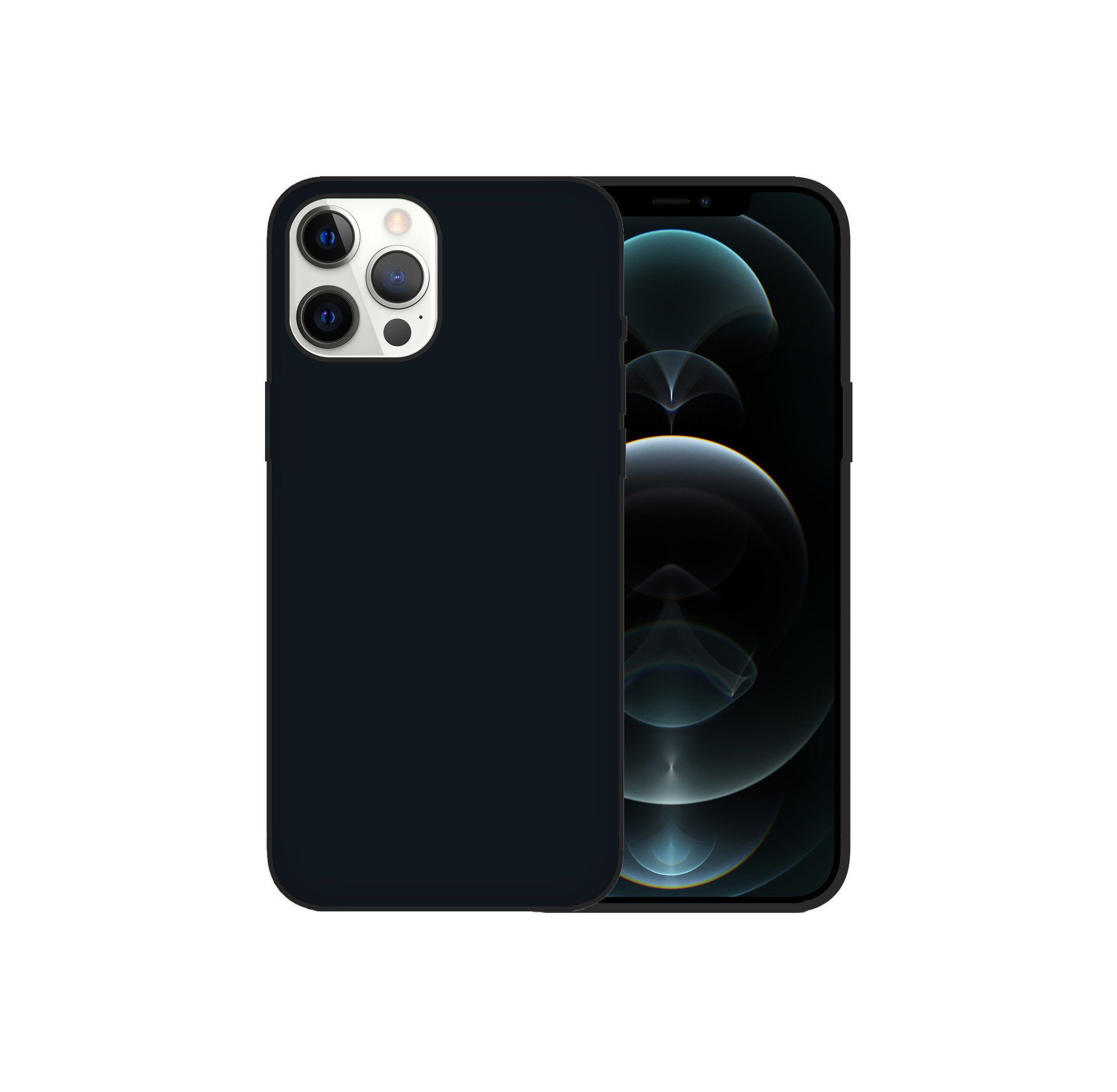 iPhone 13 Pro Case Hoesje Siliconen Back Cover - Apple iPhone 13 Pro - Zwart