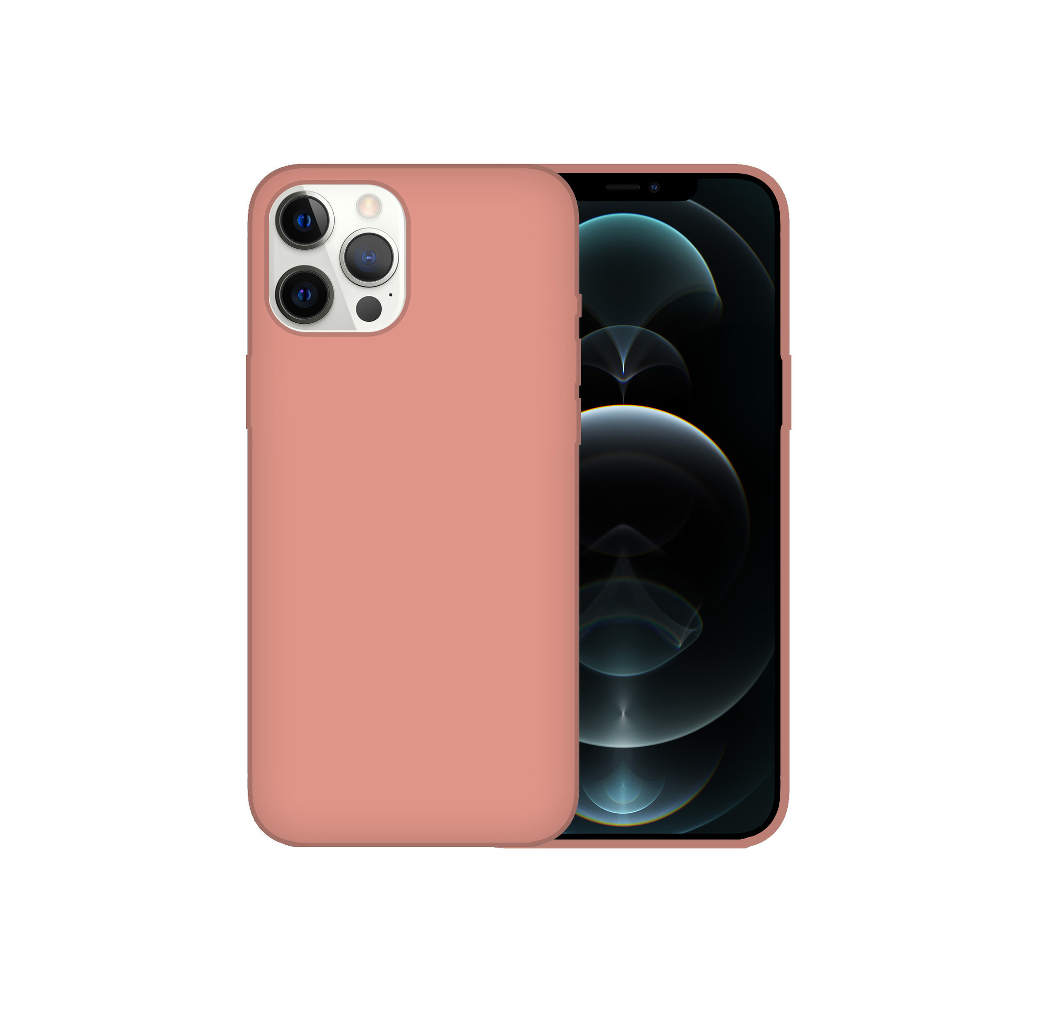 iPhone 13 Pro Case Hoesje Siliconen Back Cover - Apple iPhone 13 Pro - Zalmroze