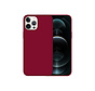 iPhone 13 Pro Case Hoesje Siliconen Back Cover - Apple iPhone 13 Pro - Bordeaux Rood kopen